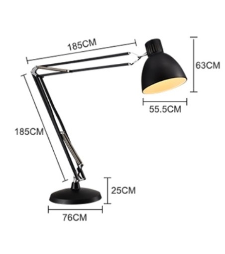 Lampa podłogowa GIGANT czarna - metal
