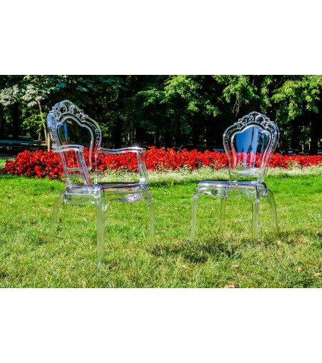 Krzesło KING ARM transparentne - poliwęglan