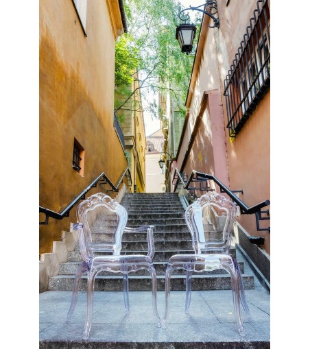 Krzesło KING ARM transparentne - poliwęglan