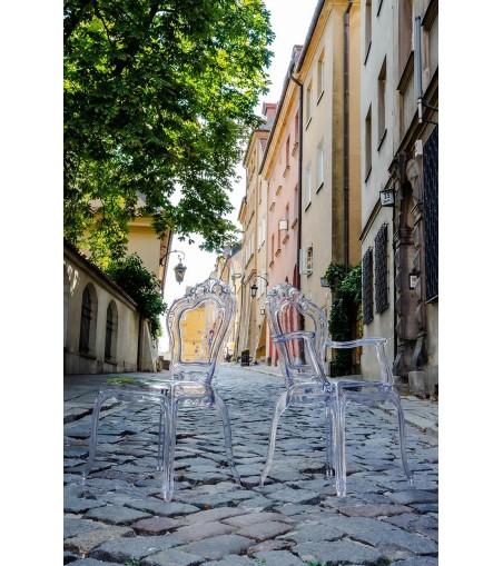 Krzesło KING ARM transparentne - poliwęglan