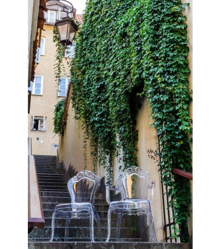 Krzesło KING ARM transparentne - poliwęglan