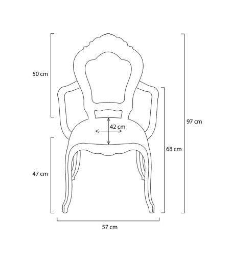 Krzesło KING ARM transparentne - poliwęglan