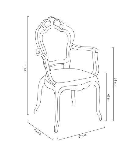 Krzesło KING ARM transparentne - poliwęglan