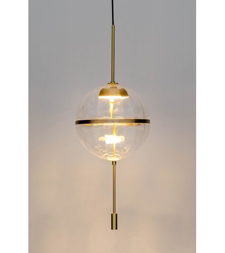 Lampa wisząca CHAPLIN 300 mosiądz  - LED, szkło