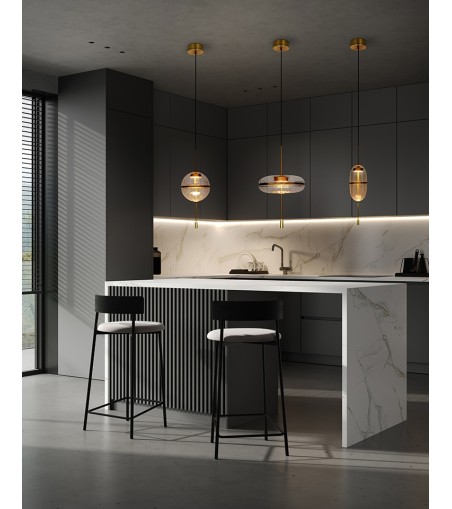 Lampa wisząca CHAPLIN 200 mosiądz - LED, szkło