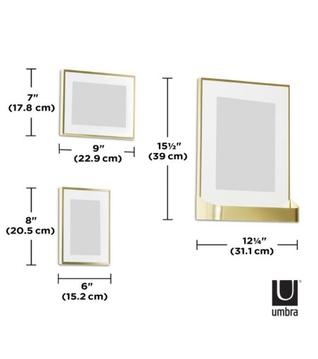 UMBRA zestaw 5 ramek na zdjęcia MATINNE  złote