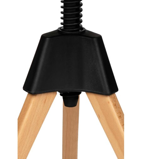 Stołek JERRY czarny - polipropylen, drewno