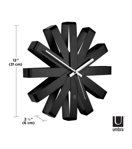 UMBRA zegar RIBBON - czarny