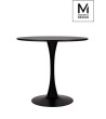 MODESTO stół TULIP FI 80 czarny - MDF, podstawa metalowa