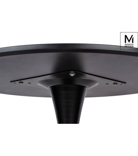 MODESTO stół TULIP FI 80 czarny - MDF, podstawa metalowa