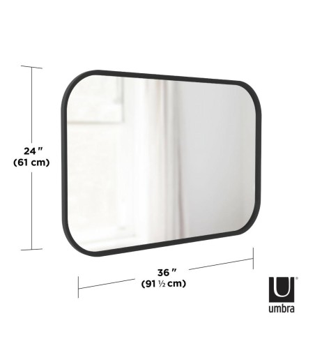 UMBRA lustro prostokątne HUB 61 x 91 cm czarne