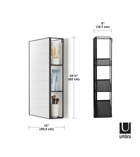 UMBRA lusto z półką CUBIKO czarne