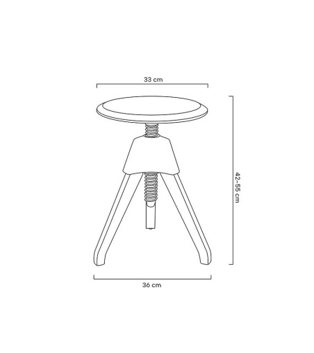 Stołek JERRY czarny - polipropylen, drewno