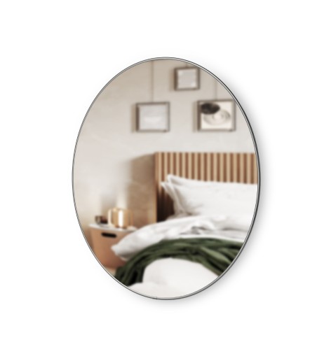 UMBRA lustro ścienne HUBBA 86 cm metaliczno / tytanowe