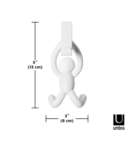 UMBRA wieszak na drzwi BUDDY biały