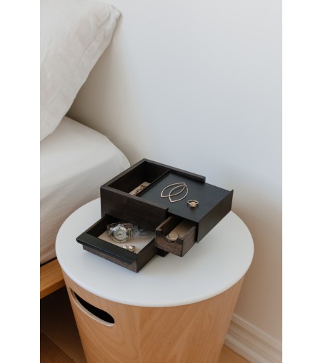 UMBRA pojemnik na biżuterię STOWIT MINI -czarny,orzech