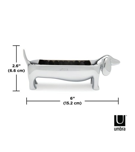 UMBRA stojak na pierścionki DACHSIE chromowany