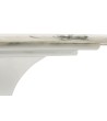 Stół TULIP ELLIPSE MARBLE ARABESCATO  - biały - blat owalny marmurowy, metal