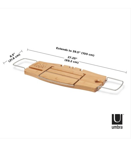 UMBRA półka na wannę AQUALA naturalna