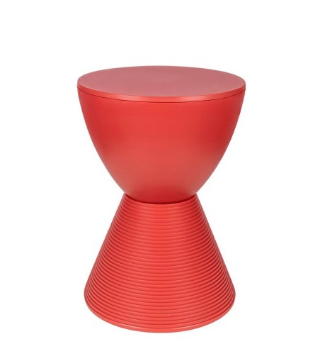 Stołek TAMBURO pastelowy koralowy - polipropylen