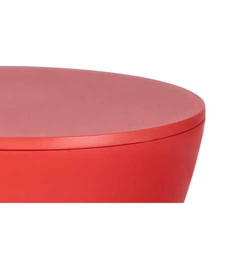 Stołek TAMBURO pastelowy koralowy - polipropylen