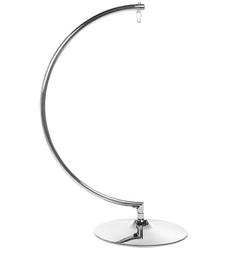 Fotel BUBBLE STAND poduszka jasnoszara - podstawa chrom, korpus akryl, poduszka wełna