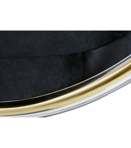 Fotel wiszący BUBBLE GOLD VELVET poduszka czarna