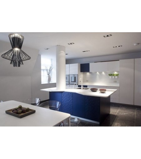 Lampa wisząca STRAW szara - stal węglowa