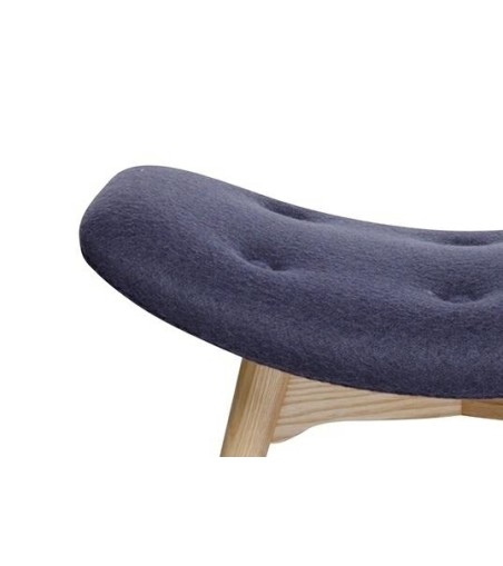 Podnóżek CONTOUR szary - tkanina, nogi jesion