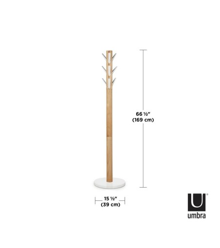 UMBRA wieszak na ubrania FLAPPER biały naturalny