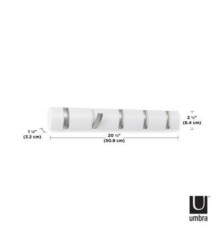 UMBRA wieszak na ubrania FLIP 5 biały