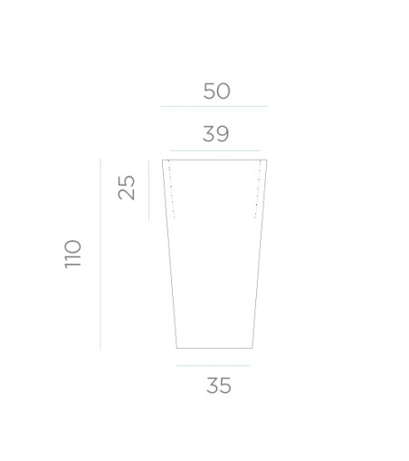 NEW GARDEN donica MELISA 50 CABLE biała