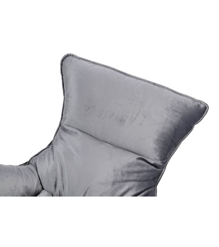 Fotel OTILIA STAND VELVET ciemny  szary welur