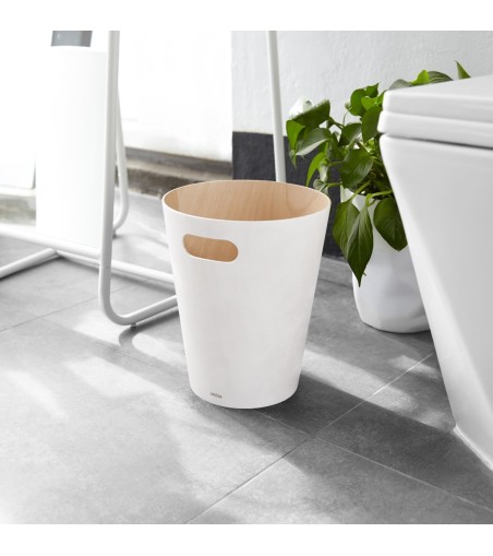 UMBRA kosz na śmieci WOODROW  - biały
