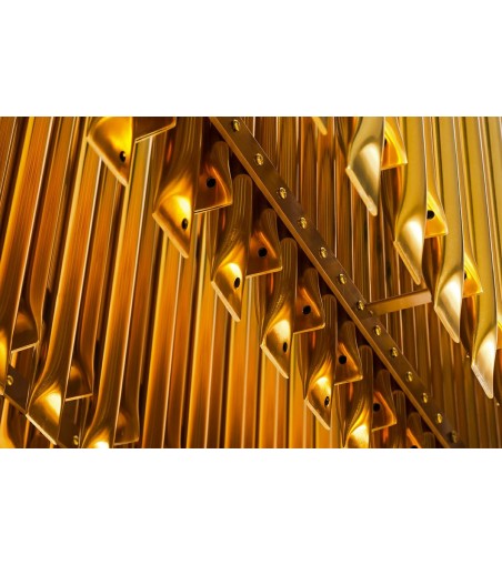 Lampa wisząca GALLIANO LONG ciemne złoto - aluminium, stal węglowa