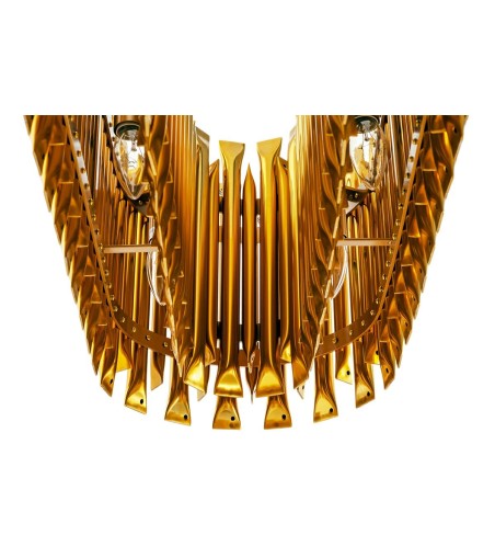 Lampa wisząca GALLIANO LONG ciemne złoto - aluminium, stal węglowa