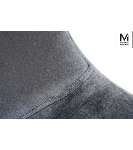 MODESTO krzesło LUCY szare - welur, metal