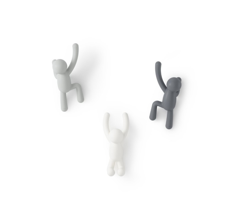 UMBRA wieszak ścienny BUDDY ciemnoszary - jasnoszary - biały