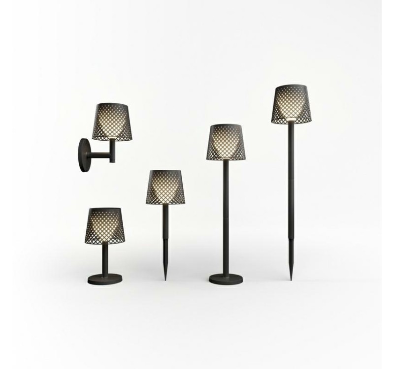 NEW GARDEN lampa ogrodowa GRETA SOLAR NEGRO 5in1 czarna