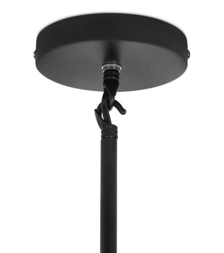 Lampa wisząca CANDELABR 6 czarna - aluminium, szkło