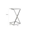 RICHMOND stolik PARAMOUNT - szkło, stal polerowana