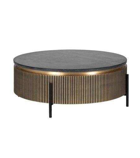 RICHMOND stolik kawowy IRONVILLE 90 czarny marmur