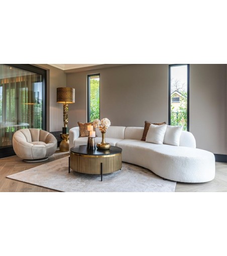 RICHMOND stolik kawowy IRONVILLE 90 czarny marmur