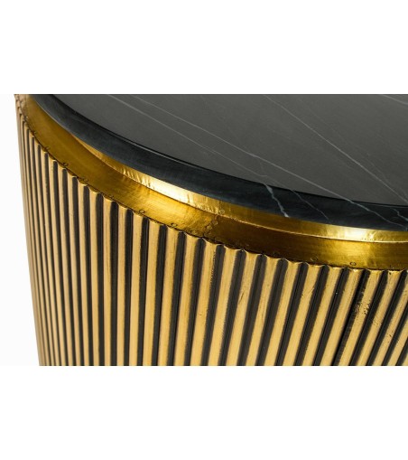 RICHMOND stolik kawowy IRONVILLE 90 czarny marmur