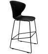 Krzesło barowe ALI czarny - polipropylen, metal