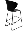 Krzesło barowe ALI czarny - polipropylen, metal