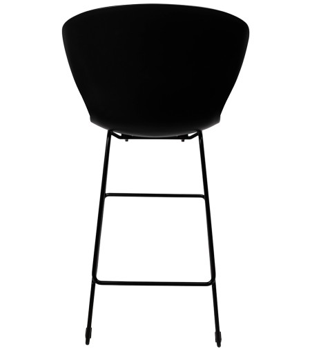 Krzesło barowe ALI czarny - polipropylen, metal