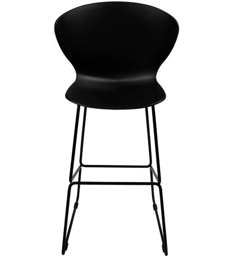 Krzesło barowe ALI czarny - polipropylen, metal