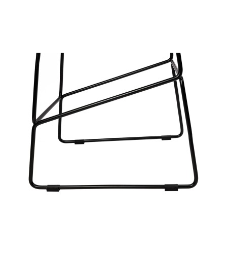 Krzesło barowe ALI czarny - polipropylen, metal