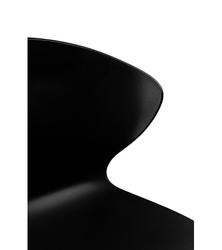 Krzesło barowe ALI czarny - polipropylen, metal